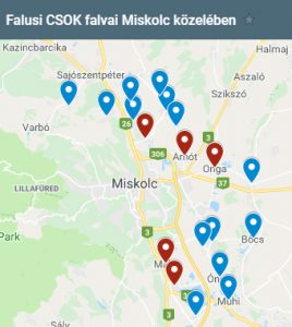 Falusi CSOK települések Miskolc közelében
